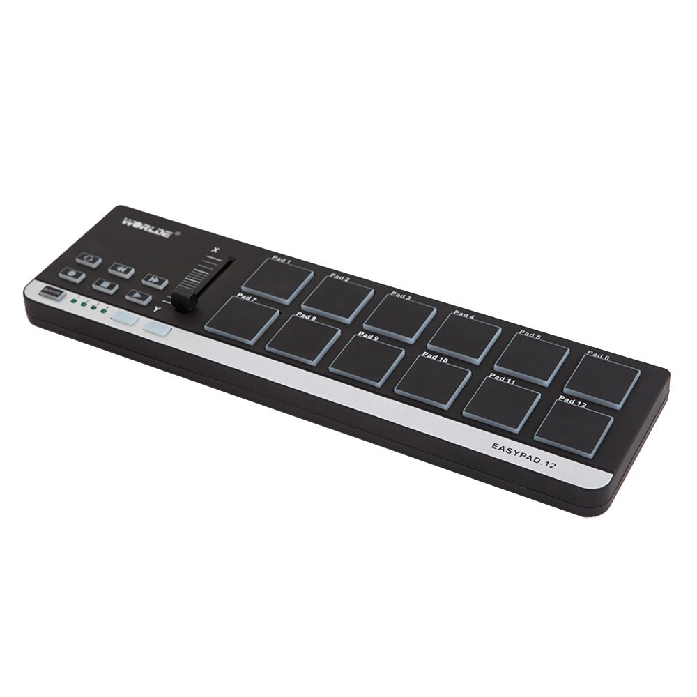 Worlde EasyPad.12 Portable Mini USB 12 Drum Pad MIDI Controller. 