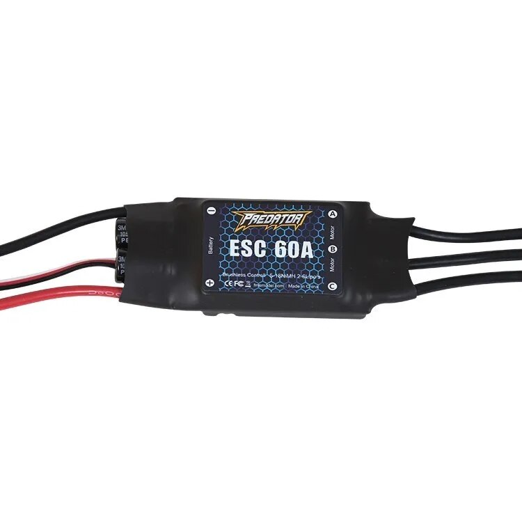 FMS Predator ESC 30A 40A 50A 60A 80A 100A Speed Controller Brushless with XT60 Plug for RC Airplane Model Plane Spare Parts. 