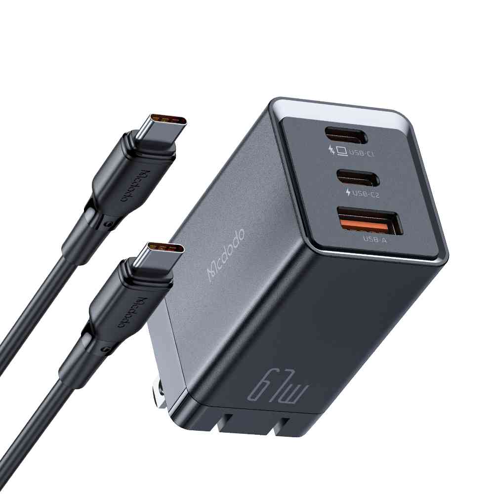 Mcdodo CH-153 PD67W GaN5 Mini Fast Charger Pro Set With Type-C To Type-C Cable