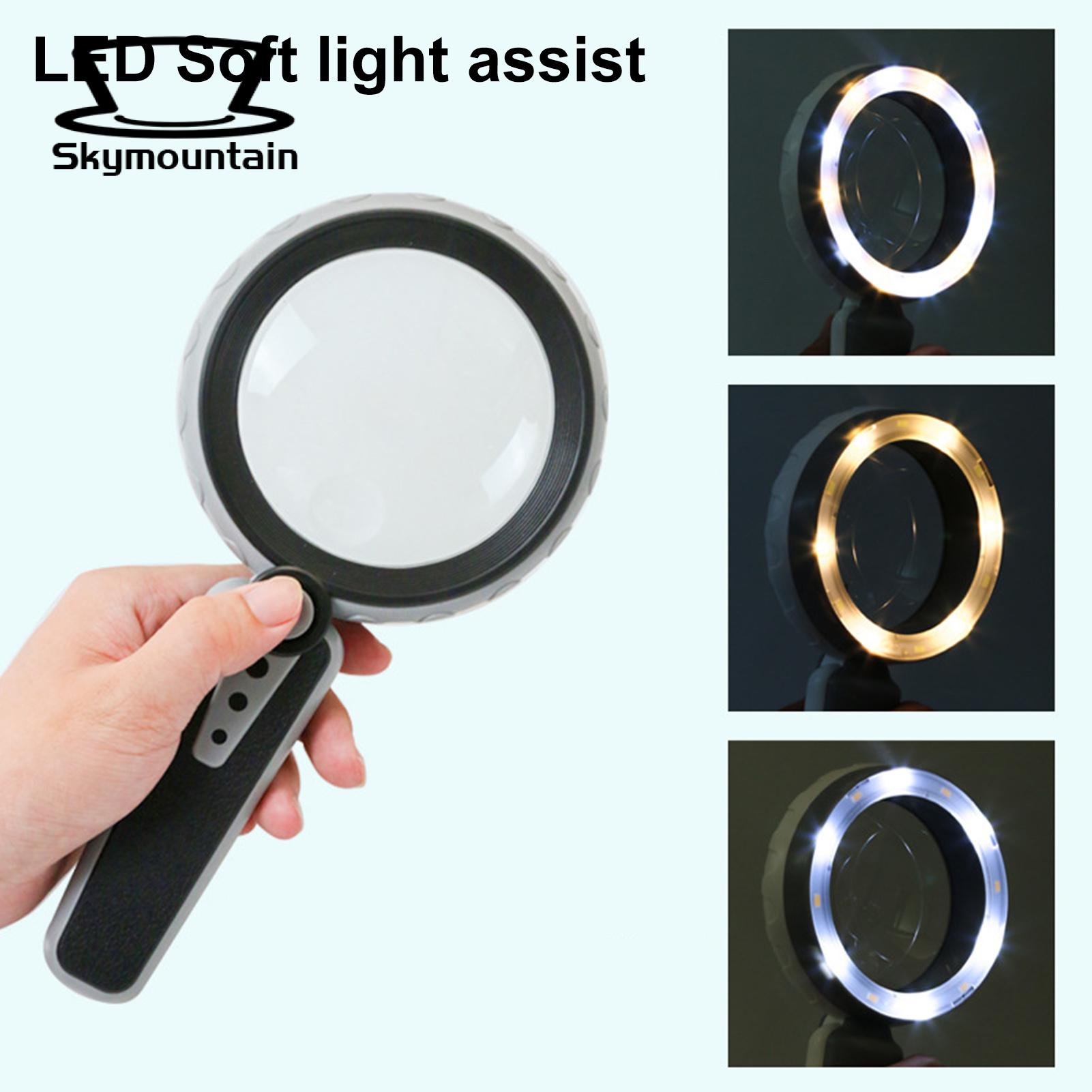 Handheld Magnifier 12 LED 10X Scientific Exploration LED Lighted Magnifier. 