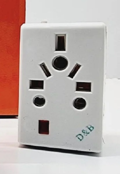 Universal Multiplug 3 pin Socket Adapter Power Adaptor Three pin. 