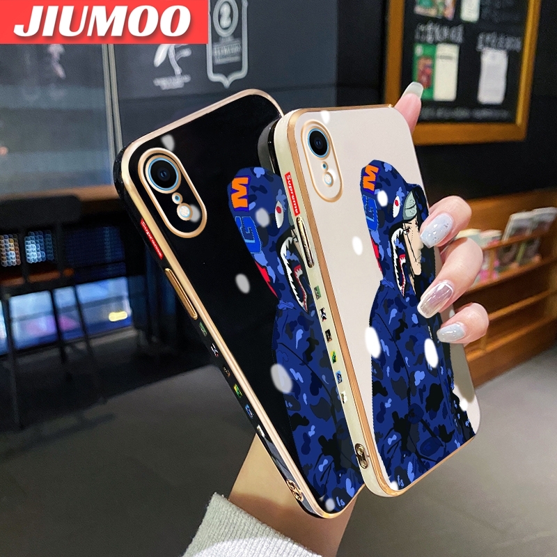 JIUMOO For IPhone XR Case Fashion Tide Boy Nasa New Design Phone Cases Pattern Silicone Casing Full Back Cover Camera Shockproof Protection Softcase. 