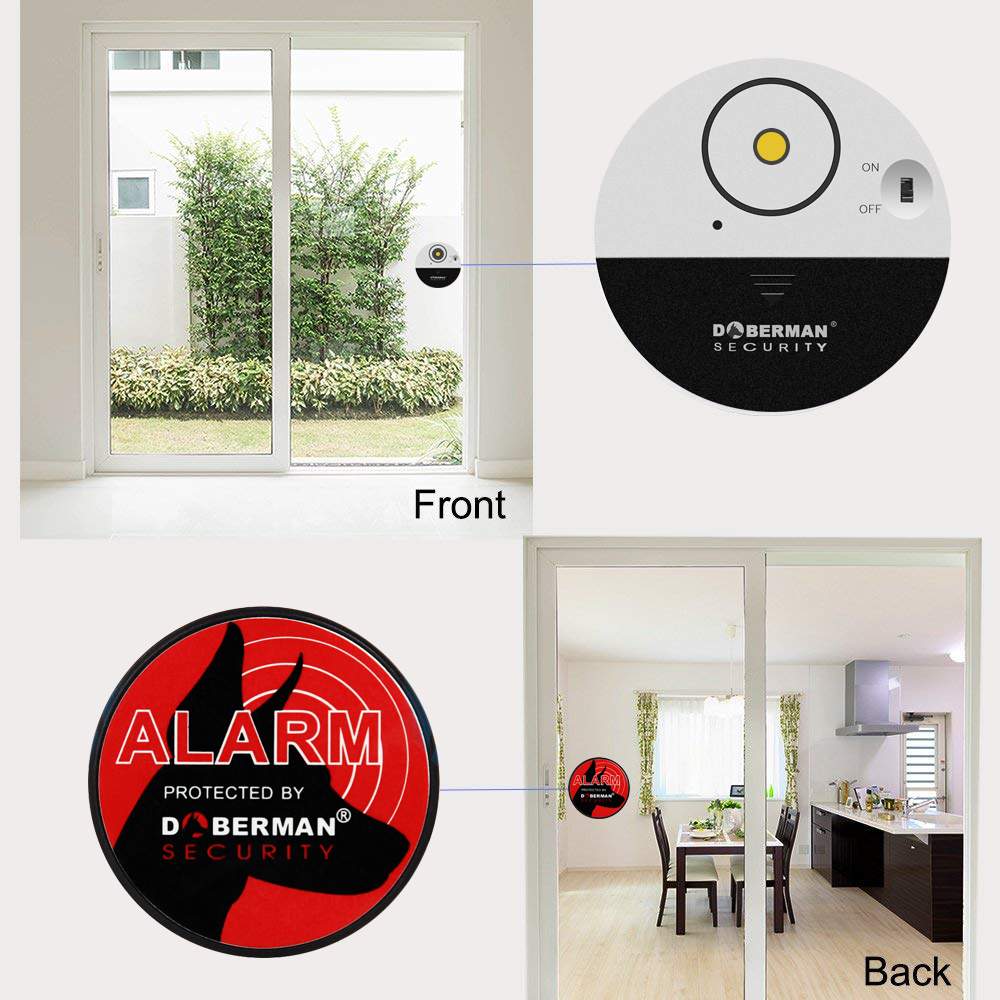 Migeet Window Alarm Device Window Detector Security Alarm Door Sensor Alarm Loud 100dB Alarm Vibration Sensors Universal Easy Installation for Home Office RV Security. 