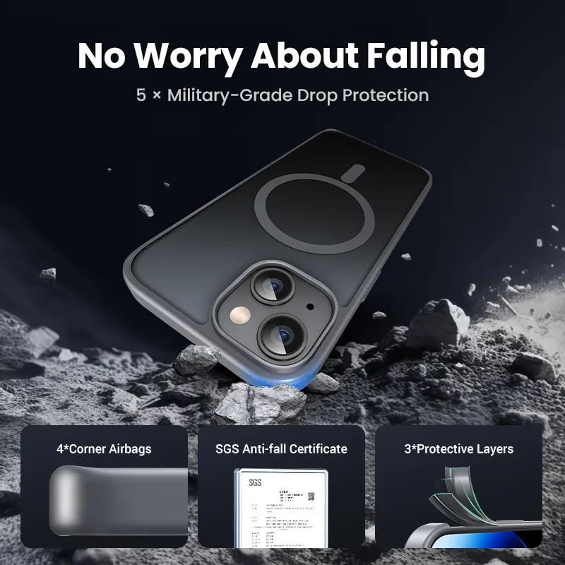 UGREEN Matte Magnetic Case for iPhone 15 Pro Max Cases Shockproof Cover for iPhone 15 Plus 15pro for Magsafe Macsafe Case Alien Alien. 