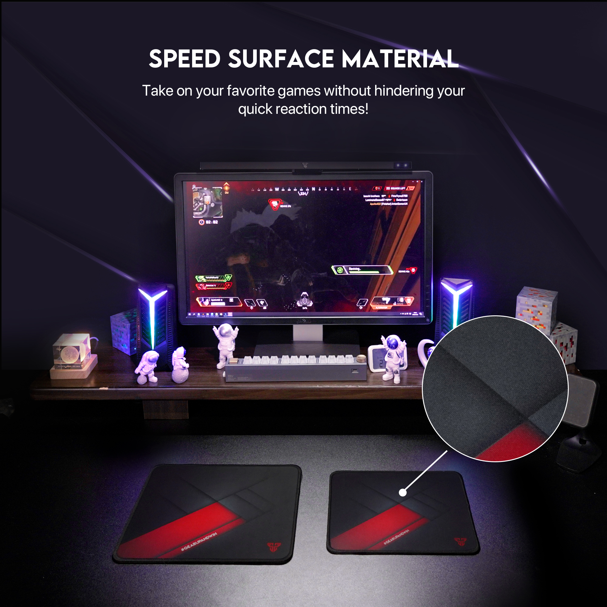 FANTECH VIGIL MP25/MP256 Gaming Mousepad Anti Slip Base With Speed Surface And Anti Fray Stitched Edges For Gaming Gammers Office Home Mouse Pad. 