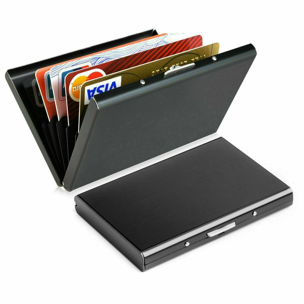 Anti-Scan Wallet Case Credit Slim Card RFID Blocking Metal. 