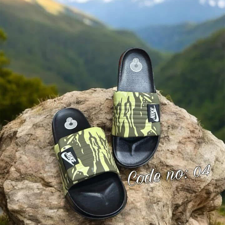 New Collection Black White Red And Yellow Color NK Slide Slipper Sandal For Men M25002. 
