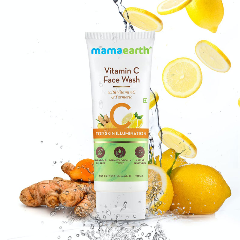 Mamaearth vitamin C face wash with vitamin C and turmeric for skin  illumination – Shajgoj