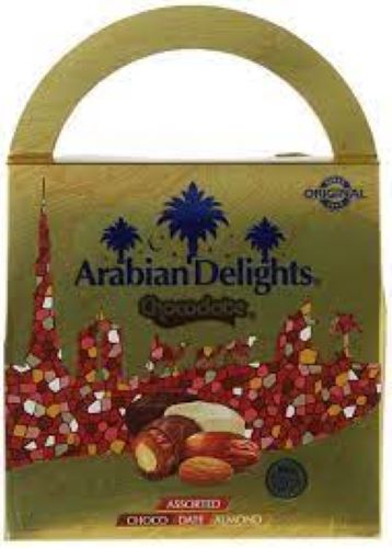 Arabian Delights Chocodate Assorted Choco With, White, Dark, Milk, Bites  175g. 