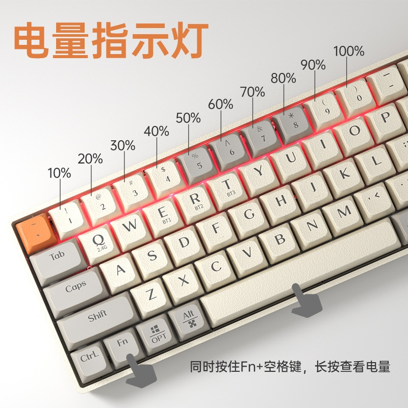 Langtu GK65 Wireless Mechanical Gamer Keyboard 65Keys 3-Mode USB/2.4G/Bluetooth Keyboard RGB Backlit Hot Swap Office PC Keyboard. 