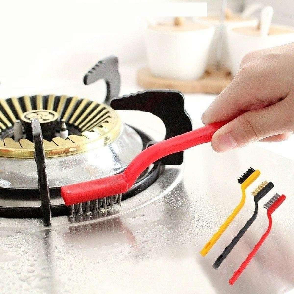 3PC 7'' Wire Brush Set for Rust Grime Paint Stain Corrosion 