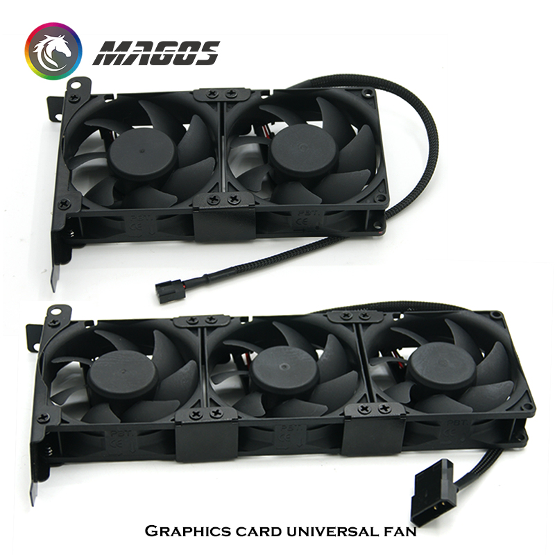PC VGA COOLER GPU Cooling Fan 8025 PCI GPU Companion 2 Fans 3 Fans Optional 3 PIN Plug/MOLEX 4Pin Plug