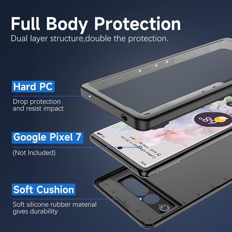 （COD Available)For Google Pixel 7 RedPepper PC + TPU Waterproof Phone Case. 