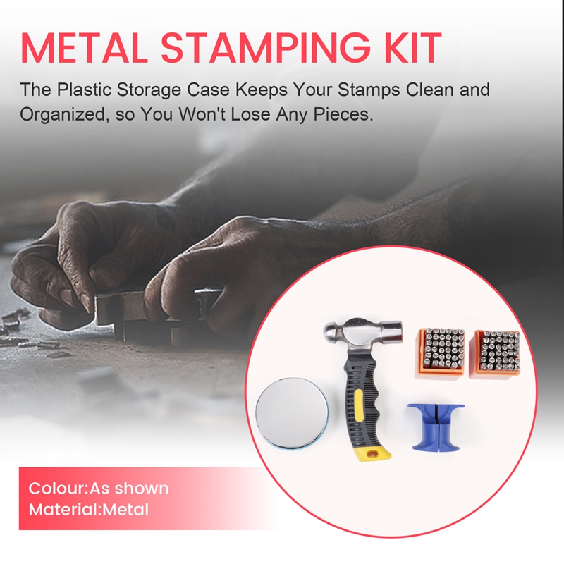 ZOROOM Metal Stamping Kit, 74 Pcs 0.3cm Art Font Uppercase and Lowercase Letter Punch and Number Punch Set, Metal Stamping Jig. 