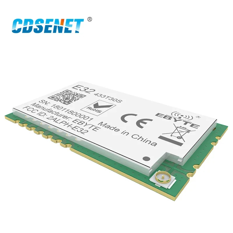 LoRa 433MHz rf Module 1w Long Range Transceiver CDSENET E32-433T30S UART SMD 30dBm 433 mhz IOT Transmitter Receiver. 