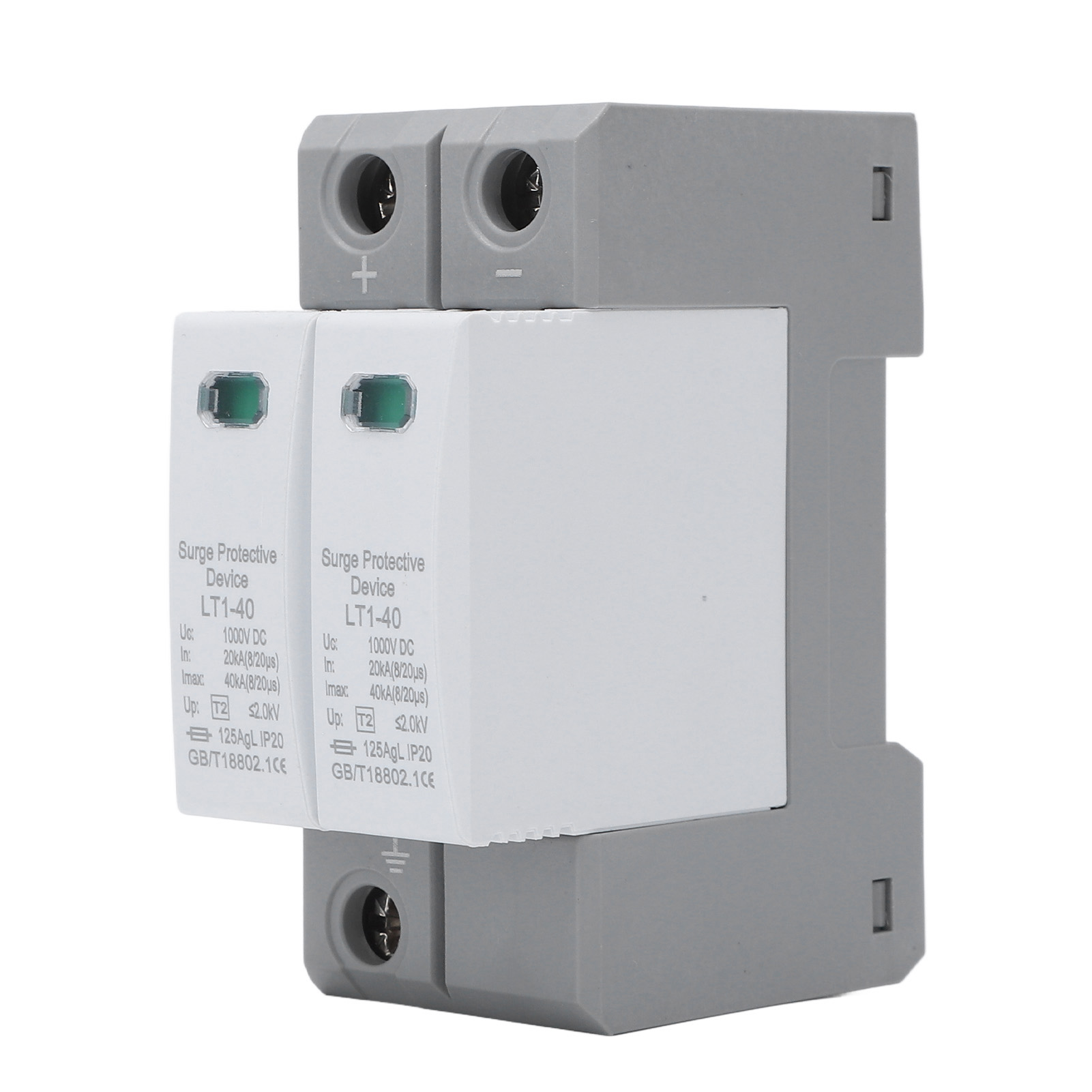 DC Power Surge Protector, Quick Response Surge Protector Fireproof Flame Retardant Easy To Install for Home. 