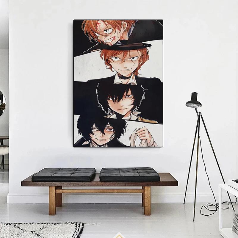 Bungou Stray Dogs Poster Popular Classic Japanese Anime Posters Wall Art Picture Canvas Painting Print Room Home Decoration. 