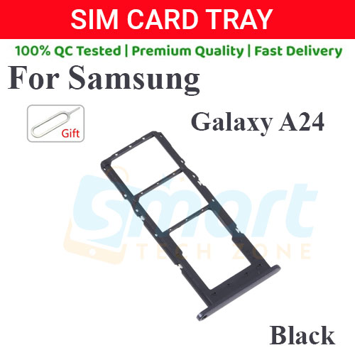 Samsung Galaxy A24 Sim Tray Micro SD Card Slot with Sim Ejector Pin Replacement Part. 