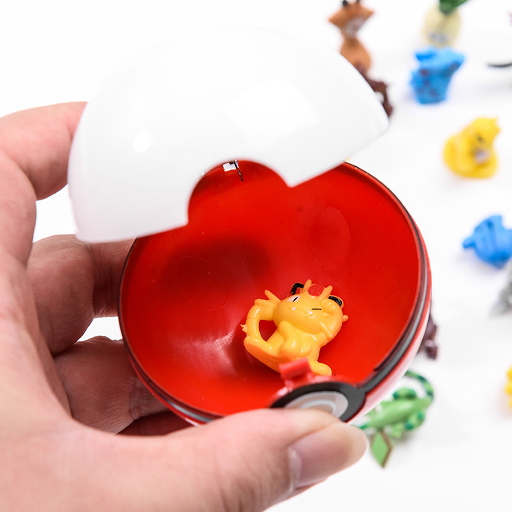 7cm Cartoon Pokemon Ball Pikachu Monster Figures Doll Kids Gift Toy Collectible. 