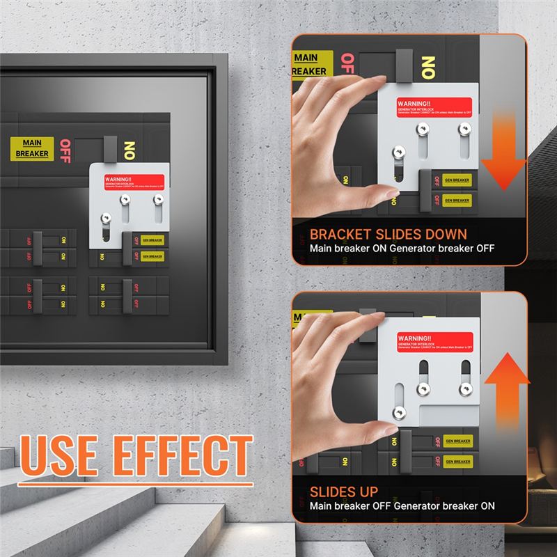JAERBEE Generator Interlock Generator Control Link Hardware Breaker Panel Switch 150 or 200A Breaker Box. 