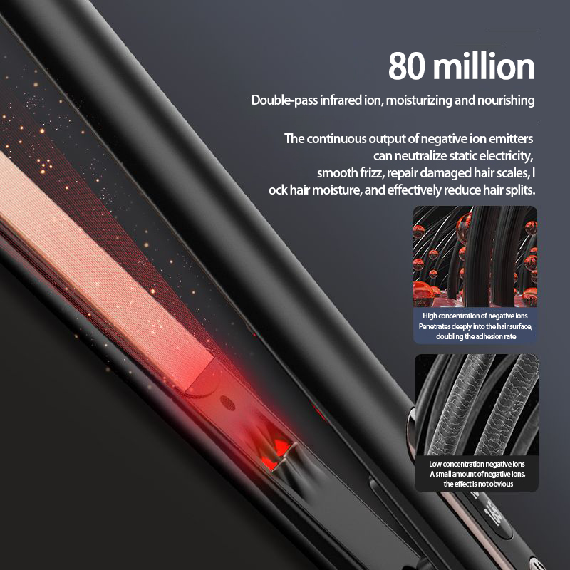 High Quality 2-In-1 Straightener And Curler, With 10s Rapid Heating, Suitable For Various Types Of Men And Women's Hair Types. 