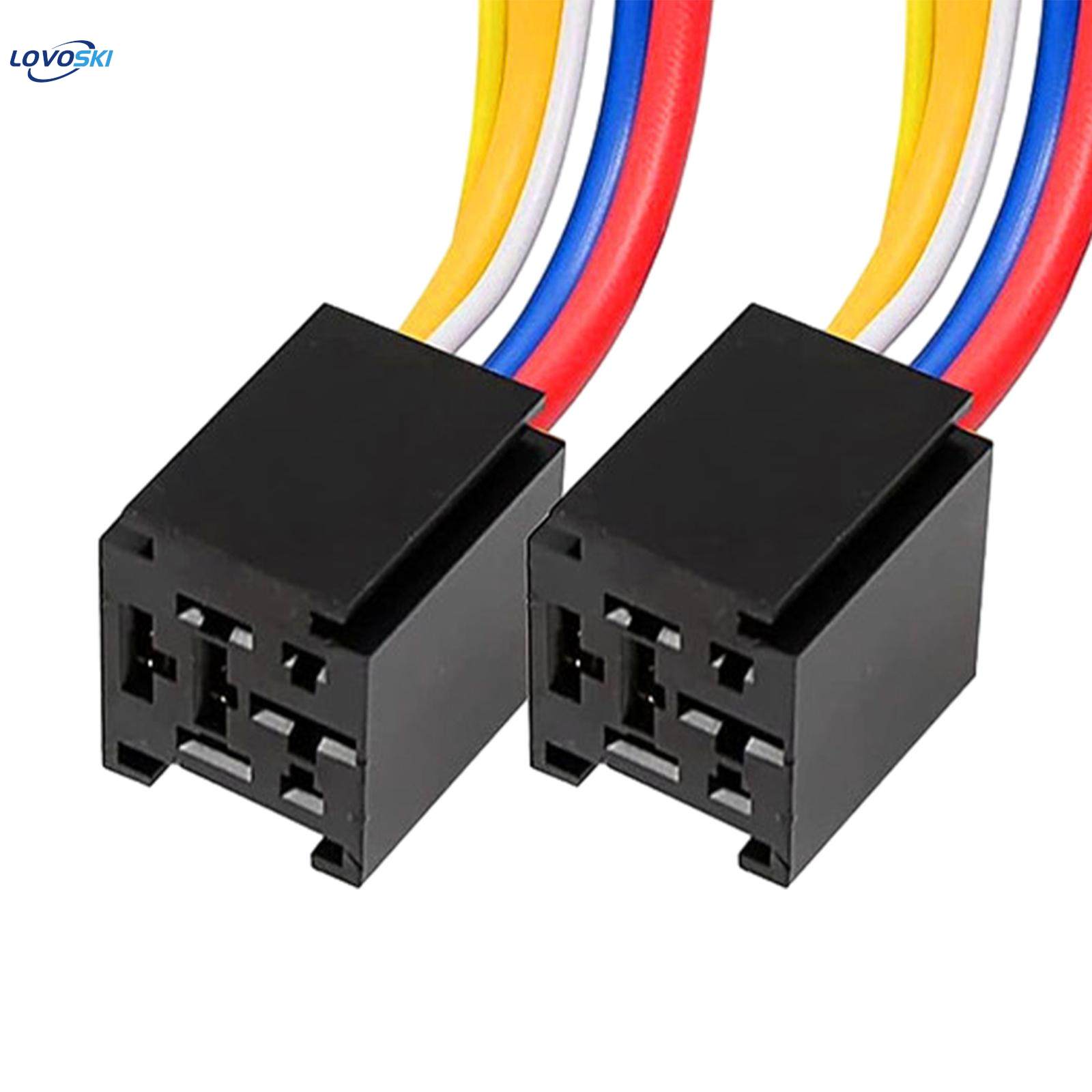 Car Relay with Harness Jd2912-1Z-12VDC 80Amp 12V Heavy Duty High Power 5 Pin 5 Wire Spdt Socket Plug. 