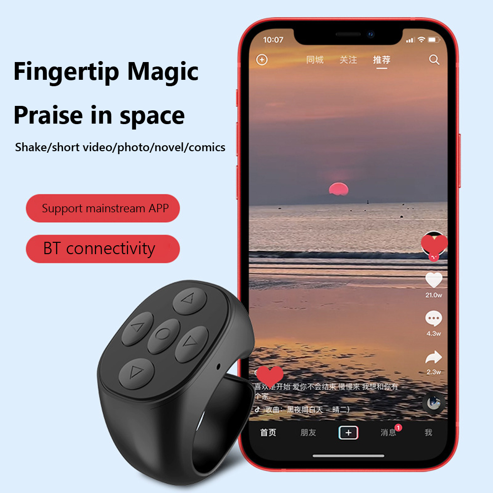 Remote Control Page Turner for Kindle Paperwhite Bluetooth-Compatible5.3 Smart Phone Screen Auto Clicker for Gaming Live. 