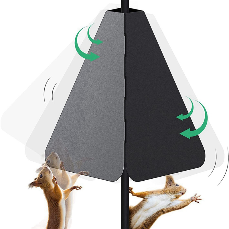 Anti-Rust Squirrel Baffle Black Squirrel Baffle Wrap Around Squirrel Proof Baffles Outdoor Garden Decor