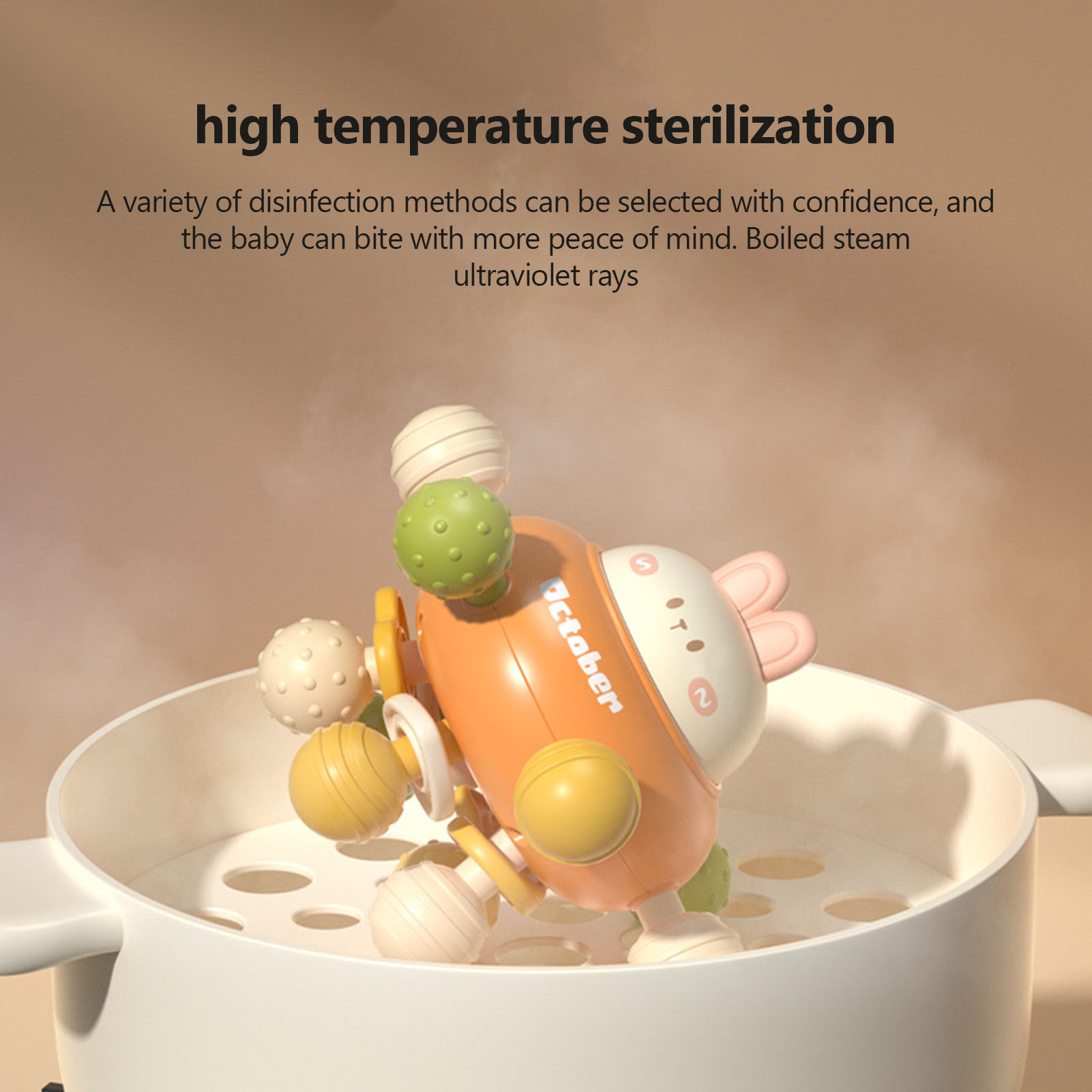 Vist Fox Child Ball Toy Multifunctional Soft Teether Sensory Training Toy