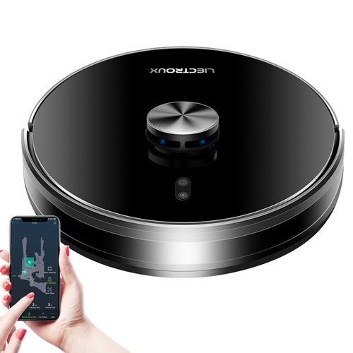 Liectroux X6 Robot Vacuum Cleaner, 6500Pa Suction, LDS Laser Navigation, 235ml Water Tank, 400ml Dustbin, 5 Maps Saved, 2600mAh Battery, App/Voice Control. 