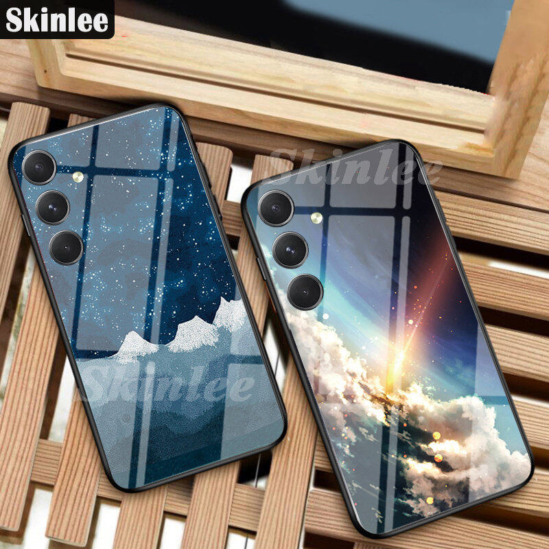 Phone Case for Samsung Galaxy A05S Back Cover Couple Starry Moon Back Cover Meteor Start Casing Hp for Samsung A05S Cover Cases Glossy Glass Cases
