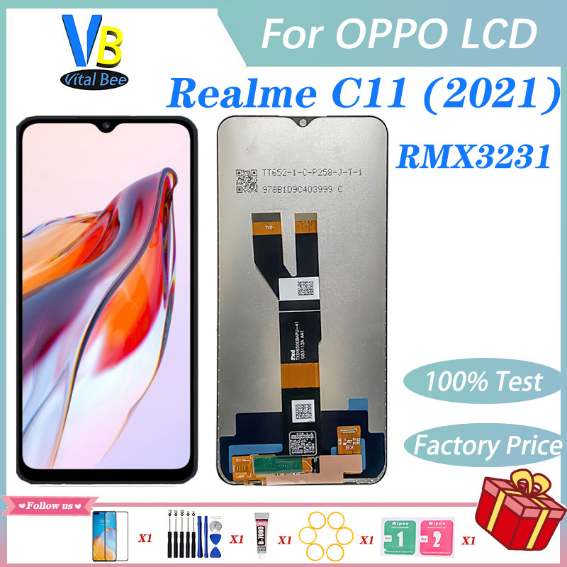 For Realme C11 2021 LCD Display Touch Screen Digitizer Assembly RMX3231 Replacement 100% Tested Well No Dead Pixel