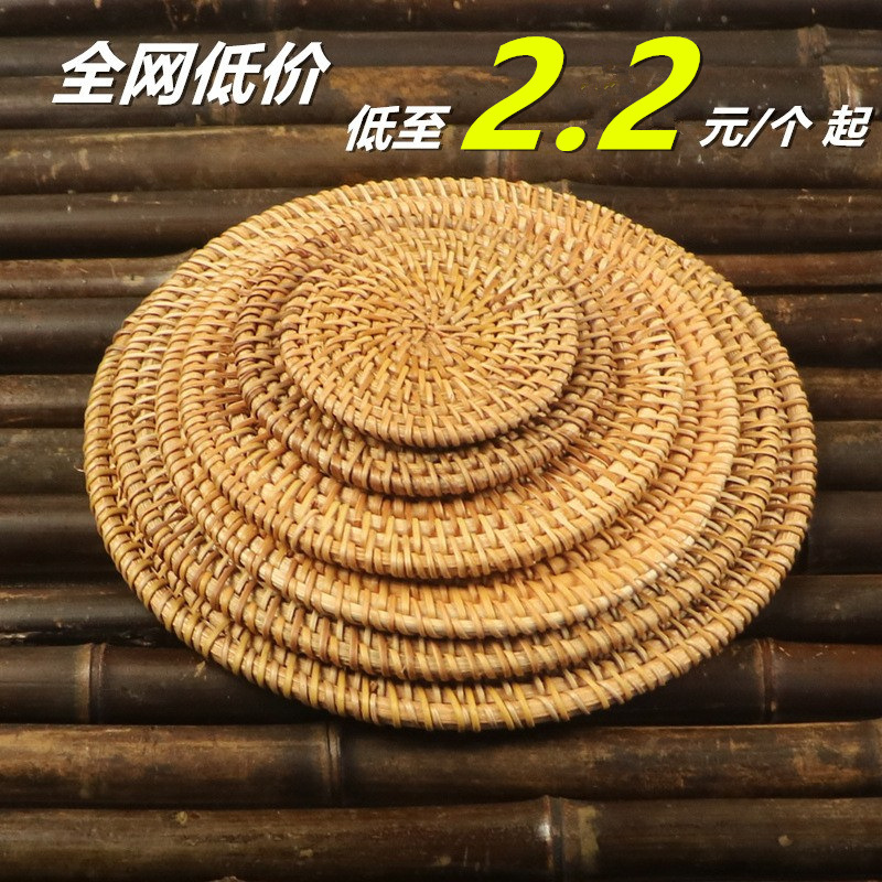 Vietnamese rattan coasters, woven bamboo insulating mats, straw placemats, table holders, pot holders, tea cupplates, bowl mats, western placemats