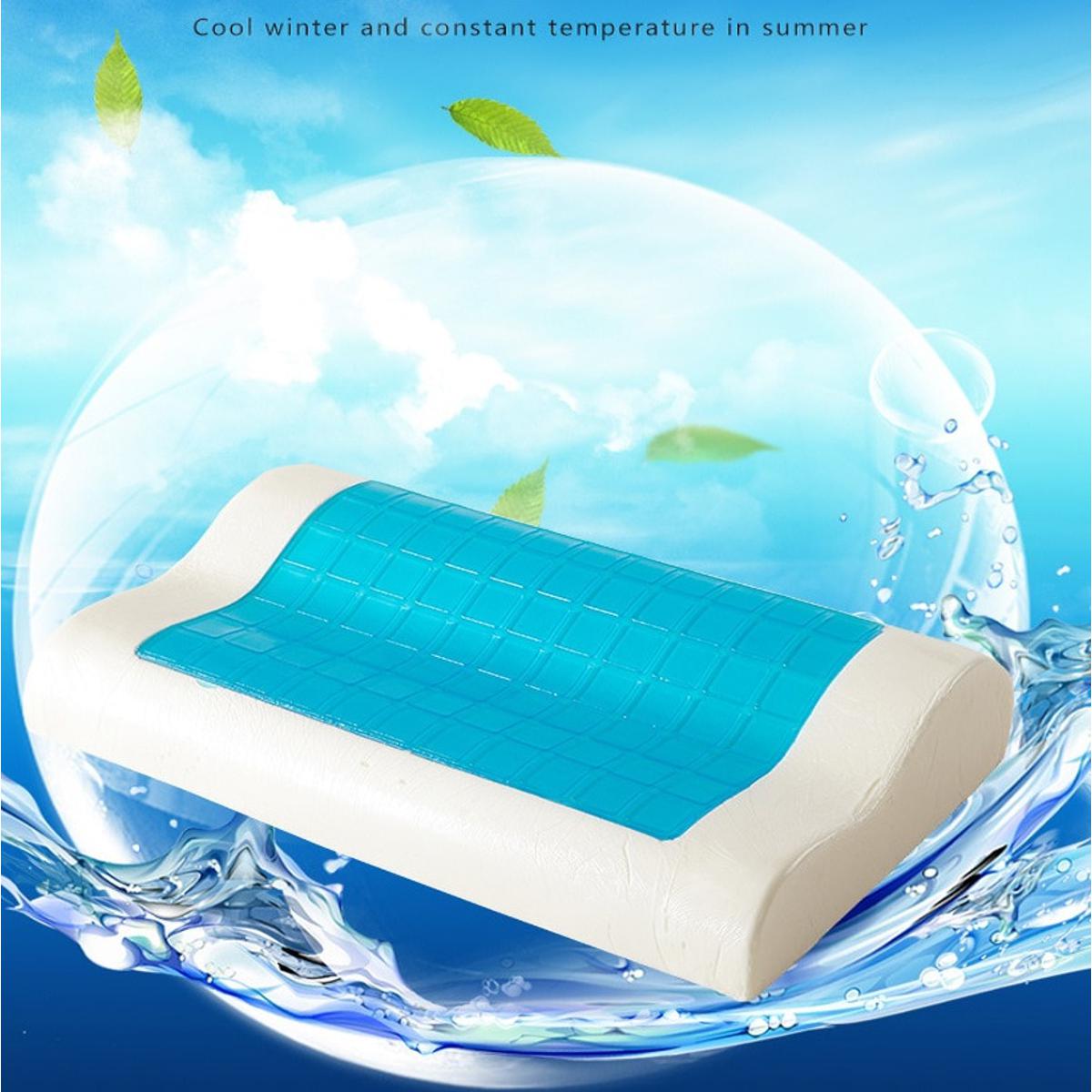 Cooling Silicone Gel Memory Foam Pillow Orthopedic Healing Cushion