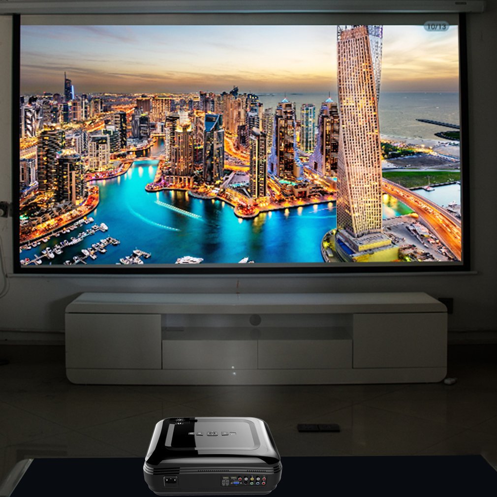 LESHP 720P LCD Projector High Resolution High Braightness 3200 LM Home Cinema. 