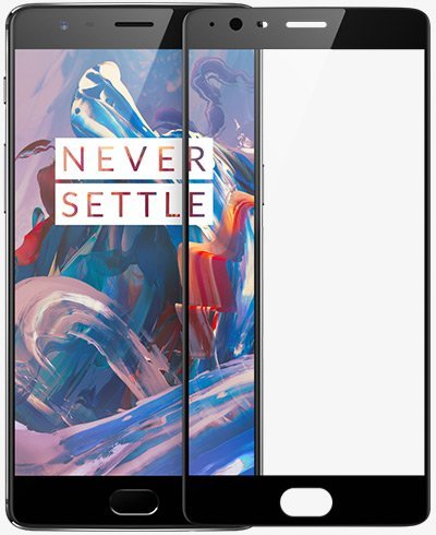 OnePlus 3t Tempered Glass Screen Protector 6D/9D/11D - Black. 