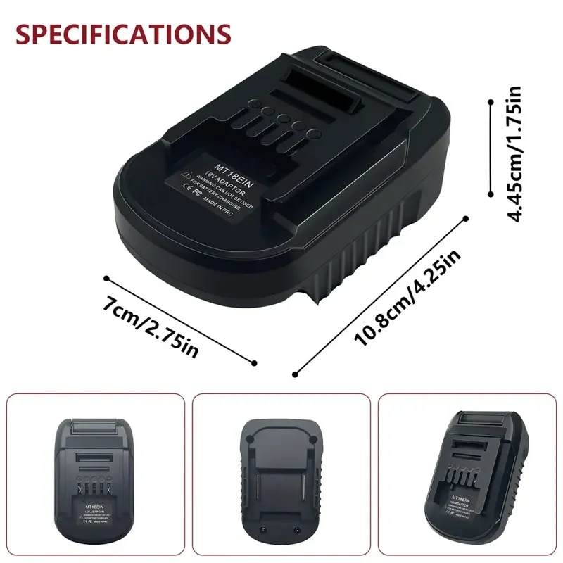 MT18EIN Adapter Converter for Makita 18V To for Einhell 18V Li-Ion Battery for Einhell Cordless Power Drill/Driver Tools. 