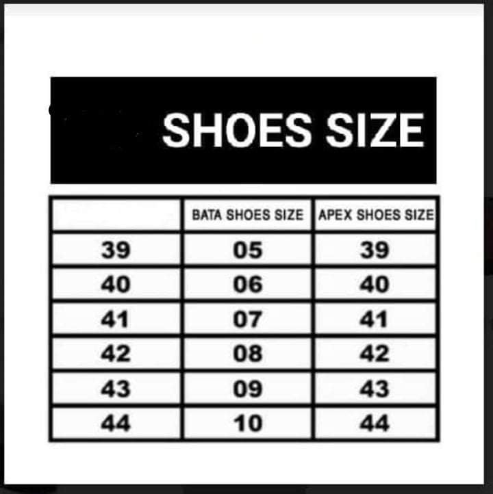 Apex Shoe Size Chart Bangladesh Ubicaciondepersonas cdmx gob mx