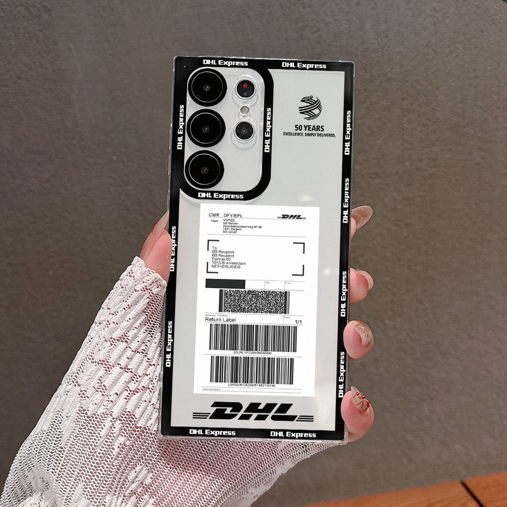 DHL Express 50th Phone Case For Xiaomi Redmi Note 13 12 12C 11 10 10C 10s 9 9s 9A 9T 9C 8 7 Pro Max 4G 5G Transparent Cover. 