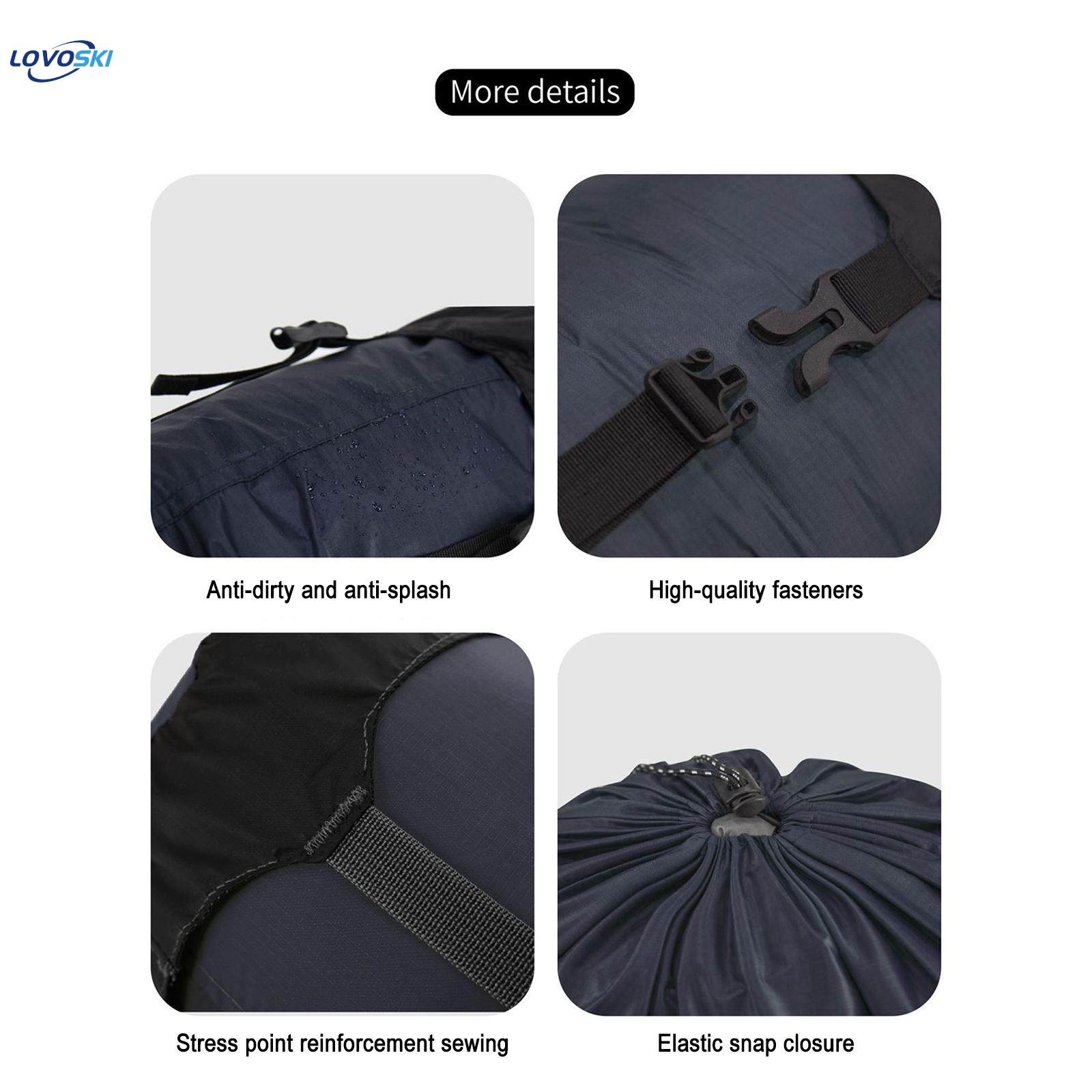 Compression Stuff Sack Lightweight Waterproof Space Saving Tear Resistant Compact Pouch Sleeping Bag Compression Sacks for Sailing Emergency , Blue Color L. 