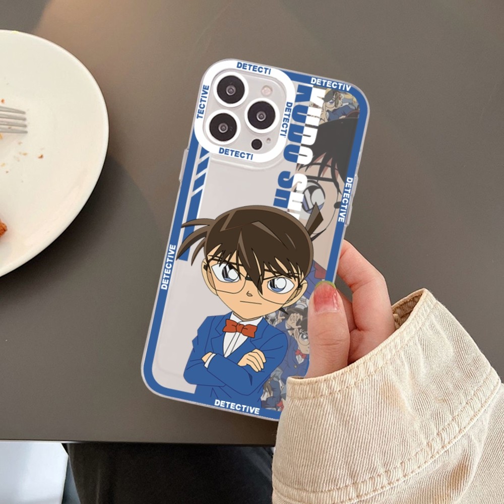Anime Detective Conan Phone Case For iPhone 11 12 13 14 Mini Pro Max XR X XS TPU Clear Case. 
