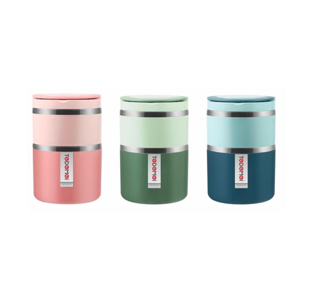 Tedemei 3 Layers with Handle Inner Stainless Steel Bento Lunch box - 1430 ml -. 