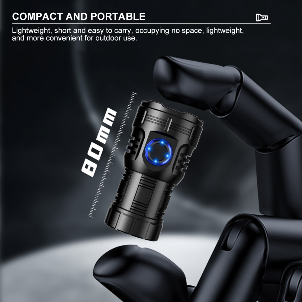 Amanfire F80 Mini Tactical Flashlight 8*XPG LED Light Camping Super Bright Ultra Bright Torch High Power Portable Keychain Lamp. 