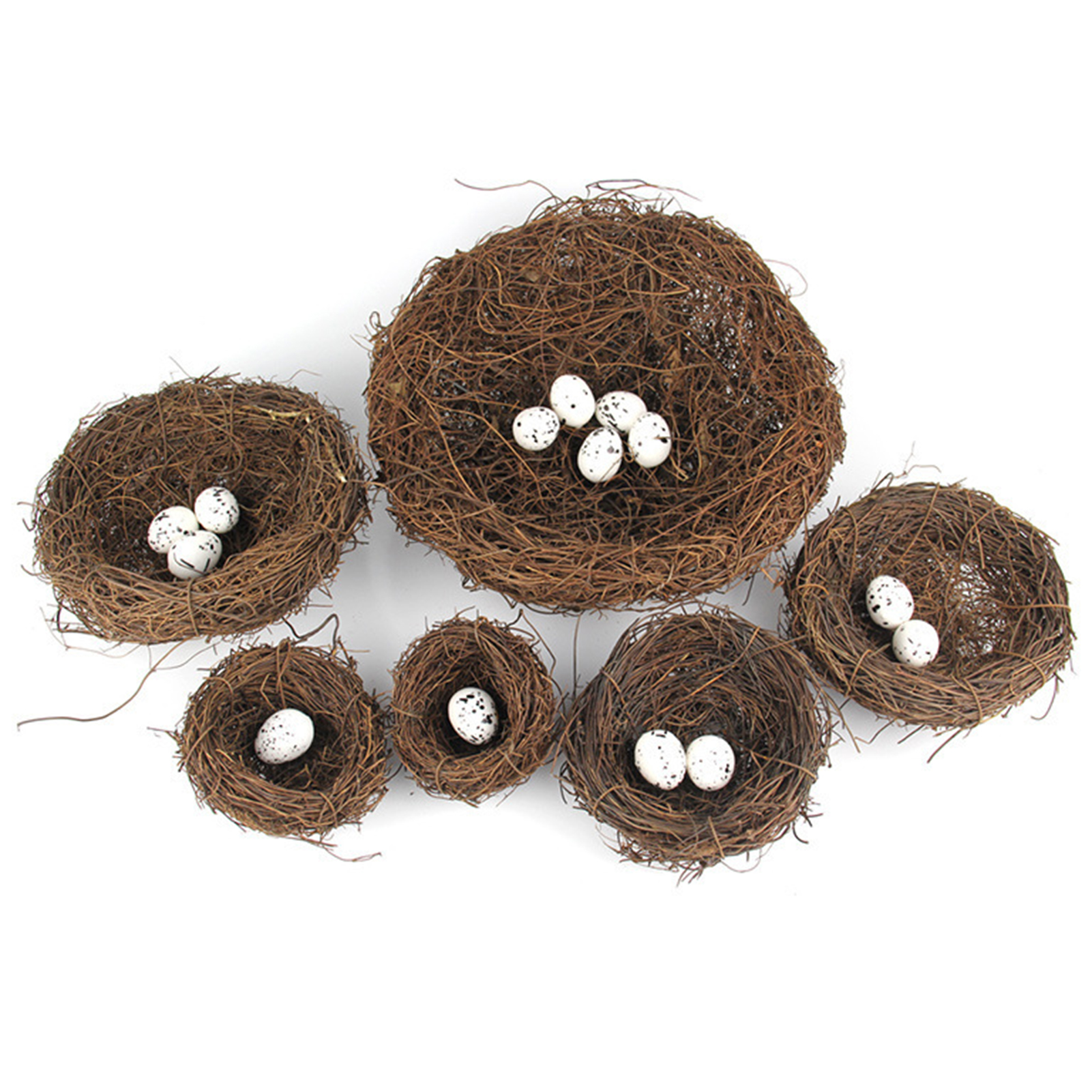 Rattan Bird Nest Anti-scratch Easter Party Bird Nest Decor. 
