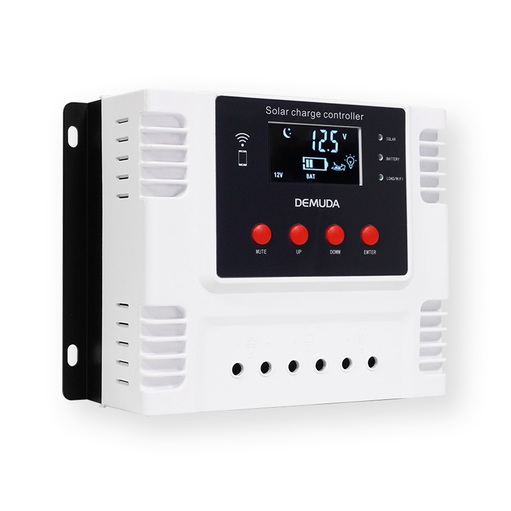 PWM Intelligent Solar Charges Controller Mobilephone App Control Real-time Data Monitoring Device LED Display 12V/24V Controllers for Leadacid Ternary Lithium and Lithium-iron Batteries-06
