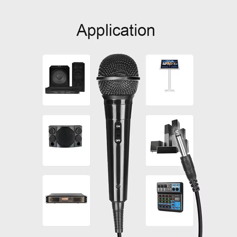 B12 Best karaoke Microphone with On and Off Switch Wired Karaoke Mic with 16.4ft XLR Electret Condenser Microphone for Singing. 
