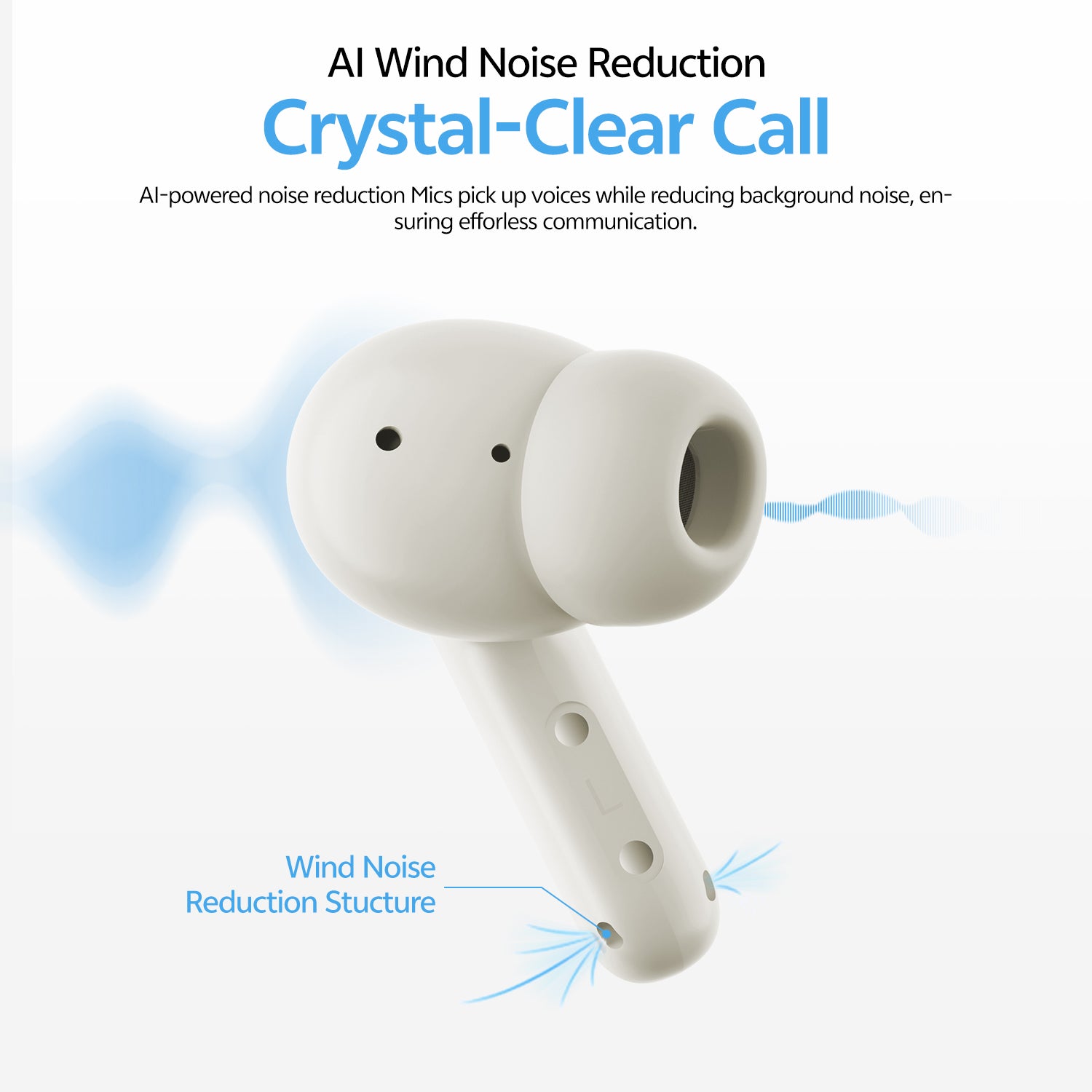 QCY Buds QT43 True Wireless Earbuds. Fabric Texture and Super Light weight Earbuds. 