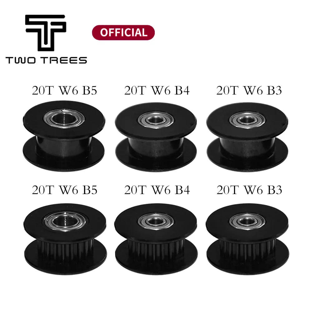 【Lejia】2GT 20 Teeth Idler Pulley black color Bore 3mm 4mm Width with teeth or teeth for GT2 Timing belt synchronous
