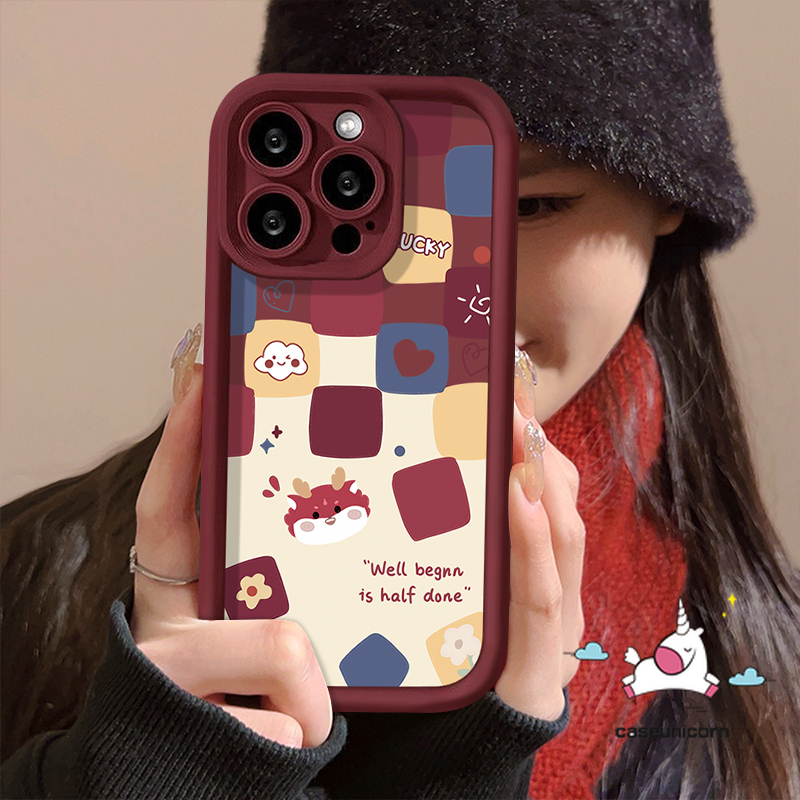 Chinese New Year Red Phone Casing Compatible For IPhone 13 12 15 11 14 Pro Max 7Plus 15 8 7 6 6S Plus XR XS Max X SE 2020 Angel Eyes DropSum Colours Soft Cover. 