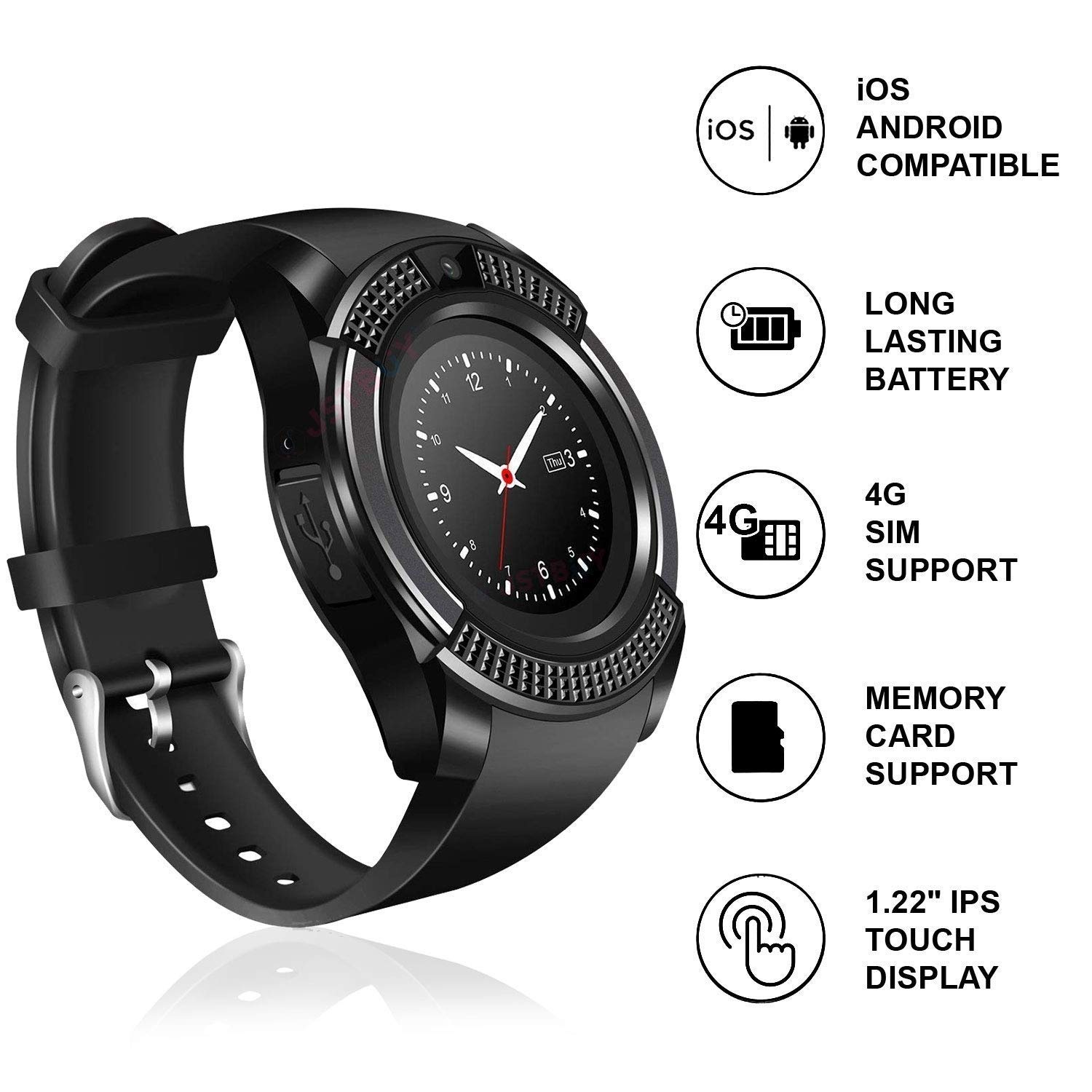 Sim Card Price Of V8 Smart Watch NEW V8 Smart Watch Support Sim TF